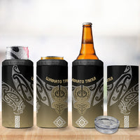 Aotearoa Maori Iwi Heritage 4 in 1 Can Cooler Tumbler Waikato Tainui Parauri LT7 - Polynesian Pride
