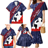 Pearl Harbor Remembrance Day Family Matching Mermaid Dress and Hawaiian Shirt Poppy Mix Style LT7 - Polynesian Pride