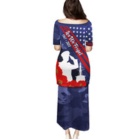 Pearl Harbor Remembrance Day Family Matching Puletasi Dress and Hawaiian Shirt Poppy Mix Style LT7 - Polynesian Pride