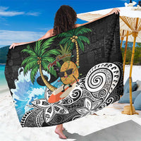 Tropical Christmas Polynesian Sarong Funny Surfing Pineapple