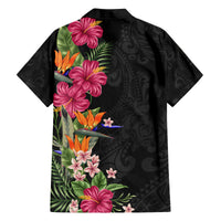 Hawaii Flowers Tribal Pattern Family Matching Tank Maxi Dress and Hawaiian Shirt LT9
