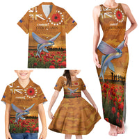 Cook Islands ANZAC Day Personalised Family Matching Tank Maxi Dress and Hawaiian Shirt with Poppy Field LT9 - Polynesian Pride