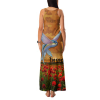 Cook Islands ANZAC Day Personalised Family Matching Tank Maxi Dress and Hawaiian Shirt with Poppy Field LT9 - Polynesian Pride