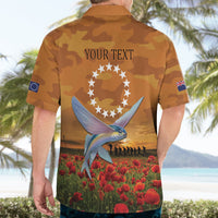 Cook Islands ANZAC Day Personalised Hawaiian Shirt with Poppy Field LT9 - Polynesian Pride