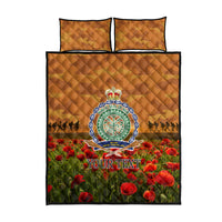 Niue ANZAC Day Personalised Quilt Bed Set with Poppy Field LT9 - Polynesian Pride
