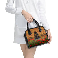 Norfolk Island ANZAC Day Personalised Shoulder Handbag with Poppy Field LT9 - Polynesian Pride