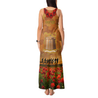 Tokelau ANZAC Day Personalised Tank Maxi Dress with Poppy Field LT9 - Polynesian Pride