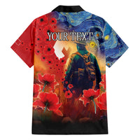 Tonga ANZAC Day Personalised Family Matching Tank Maxi Dress and Hawaiian Shirt Soldier Te Tau Manatui Kinautolu with Poppy Field LT9 - Polynesian Pride