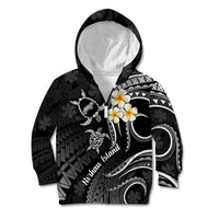Polynesian Hawaii Kid Hoodie Niihau Islands with Pacific Plumeria White Vibe LT9 Zip Hoodie White - Polynesian Pride