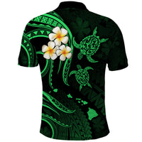 Hawaii Polo Shirt Molokai Islands Polynesian Sunset Plumeria Green Vibe LT9 - Polynesian Pride