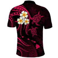 Hawaii Polo Shirt Molokai Islands Polynesian Sunset Plumeria Pink Vibe LT9 - Polynesian Pride