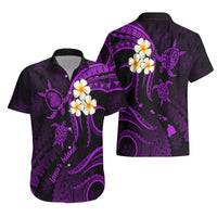 Polynesian Hawaii Hawaiian Shirt Lanai Islands with Pacific Plumeria Purple Vibe LT9 - Polynesian Pride