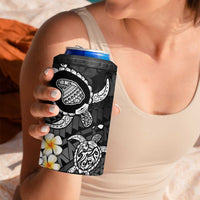 Hawaii Lanaʻi Islands Pacific Plumeria 4 in 1 Can Cooler Tumbler White Polynesian Tattoo