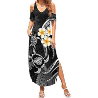 Polynesian Hawaii Summer Maxi Dress Kauai Islands with Pacific Plumeria White Vibe LT9 Women White - Polynesian Pride