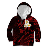 Polynesian Hawaii Kid Hoodie Kahoolawe Islands with Pacific Plumeria Red Vibe LT9 Hoodie Red - Polynesian Pride