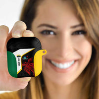 Personalised PNG Hela Province AirPods Case Bird of Paradise Tattoo Flag Motif - Polynesian Pride