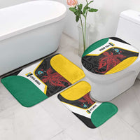 Personalised PNG Hela Province Bathroom Set Bird of Paradise Tattoo Flag Motif - Polynesian Pride