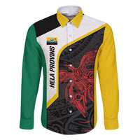 Personalised PNG Hela Province Family Matching Summer Maxi Dress and Hawaiian Shirt Bird of Paradise Tattoo Flag Motif - Polynesian Pride