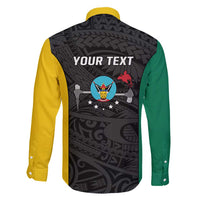 Personalised PNG Hela Province Family Matching Summer Maxi Dress and Hawaiian Shirt Bird of Paradise Tattoo Flag Motif - Polynesian Pride