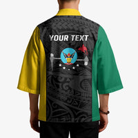 Personalised PNG Hela Province Kimono Bird of Paradise Tattoo Flag Motif - Polynesian Pride