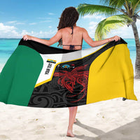 Personalised PNG Hela Province Sarong Bird of Paradise Tattoo Flag Motif - Polynesian Pride