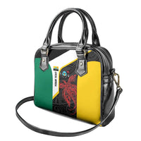 Personalised PNG Hela Province Shoulder Handbag Bird of Paradise Tattoo Flag Motif - Polynesian Pride