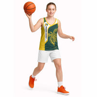 Personalised PNG Jiwaka Province Basketball Jersey Bird of Paradise Tattoo Flag Motif - Polynesian Pride