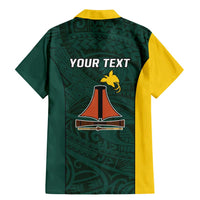 Personalised PNG Jiwaka Province Family Matching Mermaid Dress and Hawaiian Shirt Bird of Paradise Tattoo Flag Motif LT9 - Polynesian Pride