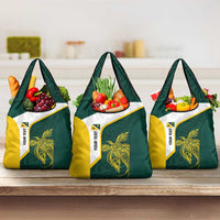 Personalised PNG Jiwaka Province Grocery Bag Bird of Paradise Tattoo Flag Motif - Polynesian Pride