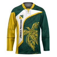Personalised PNG Jiwaka Province Hockey Jersey Bird of Paradise Tattoo Flag Motif - Polynesian Pride