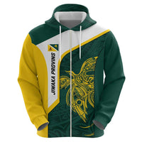 Personalised PNG Jiwaka Province Hoodie Bird of Paradise Tattoo Flag Motif - Polynesian Pride