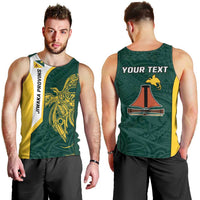 Personalised PNG Jiwaka Province Men Tank Top Bird of Paradise Tattoo Flag Motif LT9 - Polynesian Pride