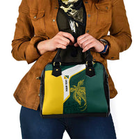 Personalised PNG Jiwaka Province Shoulder Handbag Bird of Paradise Tattoo Flag Motif - Polynesian Pride