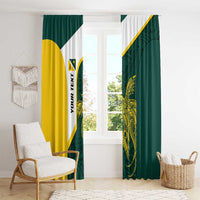 Personalised PNG Jiwaka Province Window Curtain Bird of Paradise Tattoo Flag Motif - Polynesian Pride