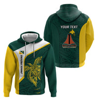 Personalised PNG Jiwaka Province Zip Hoodie Bird of Paradise Tattoo Flag Motif LT9 - Polynesian Pride