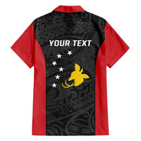 Personalised PNG Sandaun Province Family Matching Short Sleeve Bodycon Dress and Hawaiian Shirt Bird of Paradise Tattoo Flag Motif LT9 - Polynesian Pride