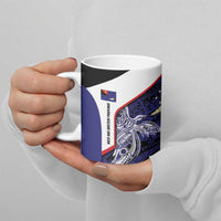 Personalised PNG West New Britain Province Ceramic Mug Bird of Paradise Tattoo Flag Motif - Polynesian Pride