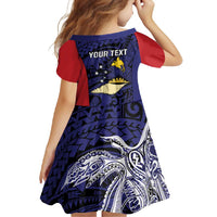 Personalised PNG West New Britain Province Family Matching Off Shoulder Maxi Dress and Hawaiian Shirt Bird of Paradise Tattoo Flag Motif - Polynesian Pride