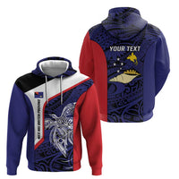 Personalised PNG West New Britain Province Hoodie Bird of Paradise Tattoo Flag Motif - Polynesian Pride