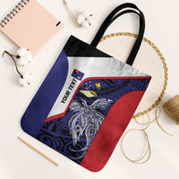 Personalised PNG West New Britain Province Tote Bag Bird of Paradise Tattoo Flag Motif - Polynesian Pride