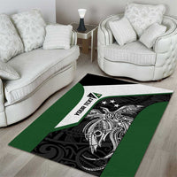 Personalised PNG Western Highlands Province Area Rug Bird of Paradise Tattoo Flag Motif - Polynesian Pride