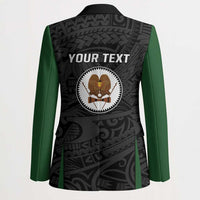 Personalised PNG Western Highlands Province Blazer Bird of Paradise Tattoo Flag Motif - Polynesian Pride