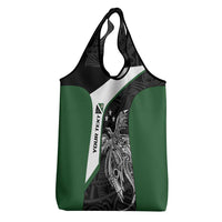 Personalised PNG Western Highlands Province Grocery Bag Bird of Paradise Tattoo Flag Motif - Polynesian Pride