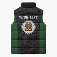 Personalised PNG Western Highlands Province Sleeveless Puffer Jacket Bird of Paradise Tattoo Flag Motif LT9 - Polynesian Pride