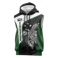 Personalised PNG Western Highlands Province Sleeveless Zip Hoodie Bird of Paradise Tattoo Flag Motif LT9 Green - Polynesian Pride