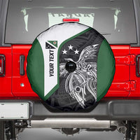 Personalised PNG Western Highlands Province Spare Tire Cover Bird of Paradise Tattoo Flag Motif - Polynesian Pride
