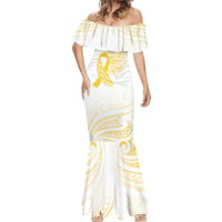 Be Bold Go Gold Polyneisan Ribbon Childhood Personalised Mermaid Dress LT9 - Polynesian Pride