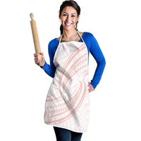 White Sunday Lotu Tamaiti Apron Polynesian Wave Pastel Blush - Polynesian Pride