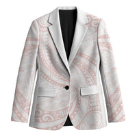 White Sunday Lotu Tamaiti Blazer Polynesian Wave Pastel Blush - Polynesian Pride