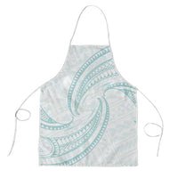 White Sunday Lotu Tamaiti Apron Polynesian Wave Pastel Cyan - Polynesian Pride